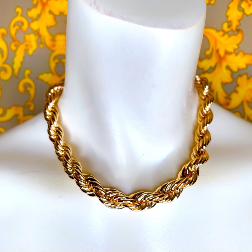 Neiman Marcus Gold French Rope Necklace